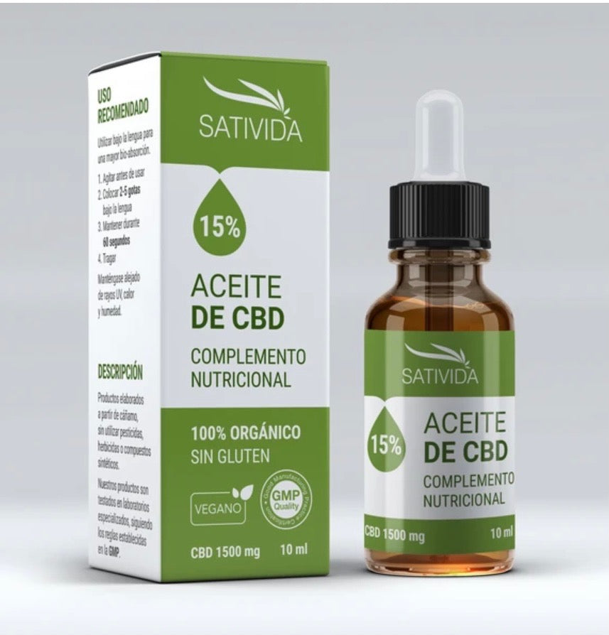 AceiteDeCBD.com listing image — CBD oil bottle and carton