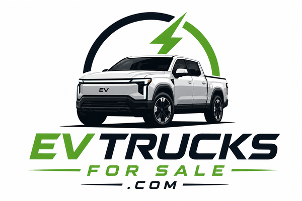 EVTrucksForSale.com logo concept — electric pickup truck