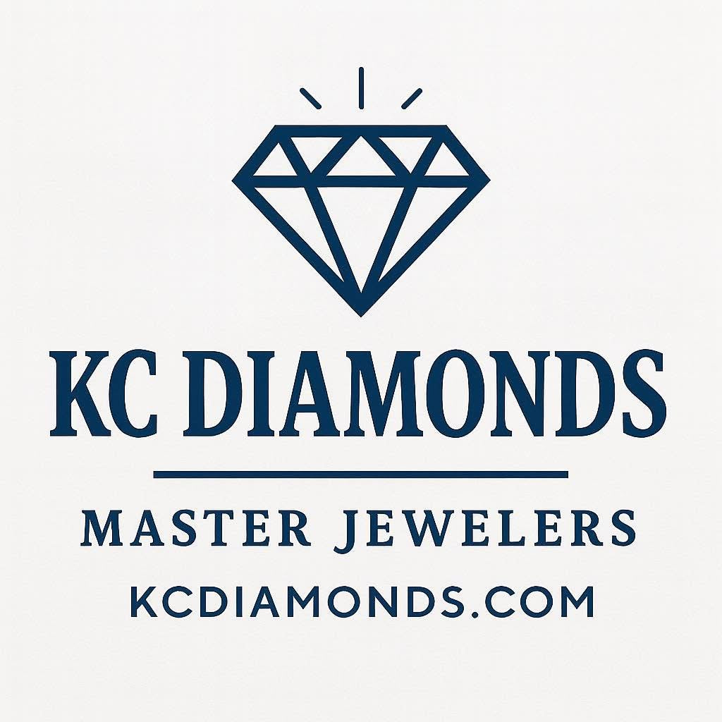 KCDiamonds.com logo concept — navy diamond master jewelers mark