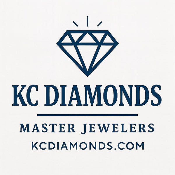 KCDiamonds.com logo concept — navy diamond master jewelers mark