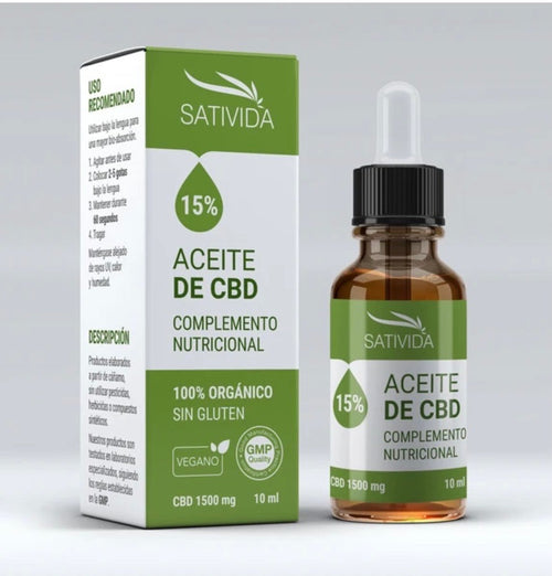 AceiteDeCBD.com listing image — CBD oil bottle and carton