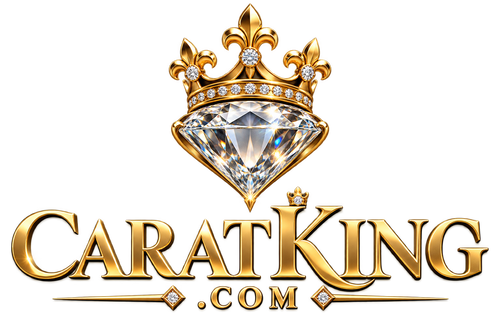 CaratKing.com logo concept — gold crown and diamond emblem
